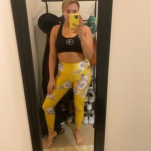 Onzie Women's Midi Golden Floral Legging